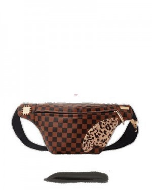 Brown Sprayground A.I.3 The Legacy Savvy Crossbody Bags | 63410-DRHB