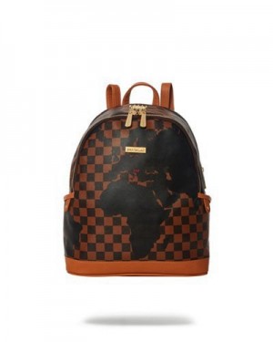 Brown Sprayground A.I.5 Global Savage Backpacks | 50319-JPIF