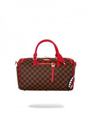 Brown Sprayground All Or Nothing Sharks In Paris Mini Duffle Bags | 75086-BQFU