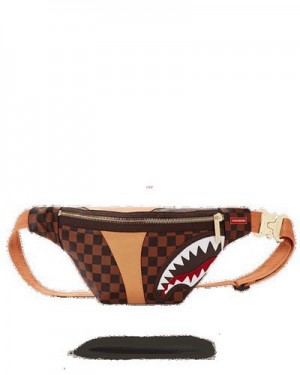 Brown Sprayground Henny Air To The Throne Savvy Crossbody Bags | 34812-HXOF