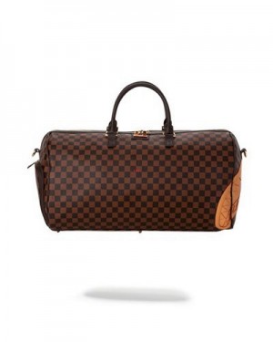 Brown Sprayground Henny Duffle Bags | 31279-HMJZ