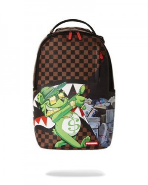 Brown Sprayground Money Bear All Will Be Revealed (Dlxv) Backpacks | 35014-KWGD