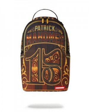 Brown Sprayground Nfl Patrick Mahomes Backpacks | 51637-RSPB