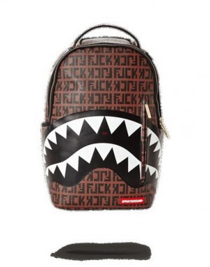 Brown Sprayground Offended Backpacks | 34560-KERI