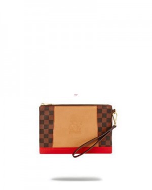 Brown Sprayground Raceway Henny Crossover Clutch Bag | 28716-ALWK