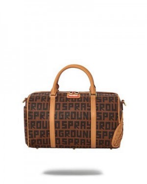 Brown Sprayground Sharkfinity Mini Duffle Bags | 91720-ANRO