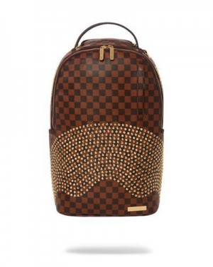 Brown Sprayground Sharks In Paris Polaris (Dlxv) Backpacks | 30769-QBIJ