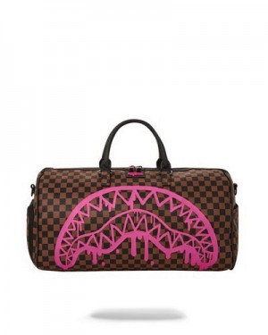 Brown Sprayground The Artists Touch Duffle Bags | 70315-ADFS