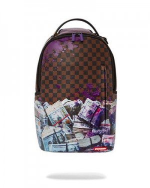 Brown Sprayground The Heist (Dlxv) Backpacks | 56872-HSNV