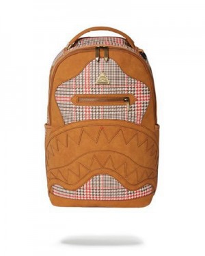 Brown Sprayground Turbo 500 (Dlxv) Backpacks | 82473-CRLT