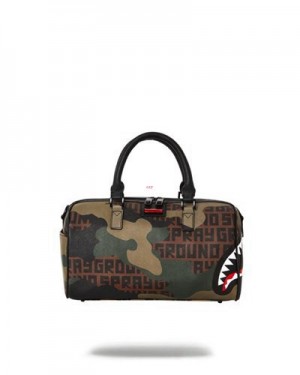 Camo Sprayground Camo Infiniti Mini Duffle Bags | 34597-KPSU