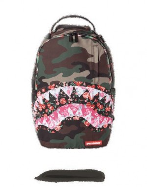 Camo Sprayground Grandma Shark (One Of One) Backpacks | 10465-OJVX