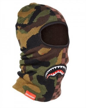 Camo Sprayground Jungle Paris Ski Masks | 64391-INXK