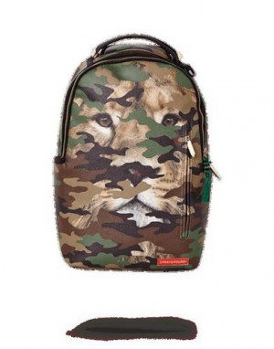 Camo Sprayground Lion Camo Backpacks | 43176-YLFS