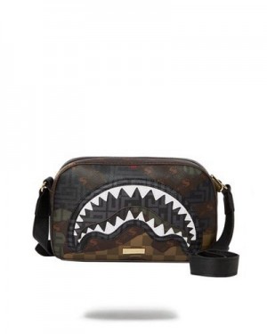 Camo Sprayground Stealth Mode Crossbody Bags | 47509-DNKR