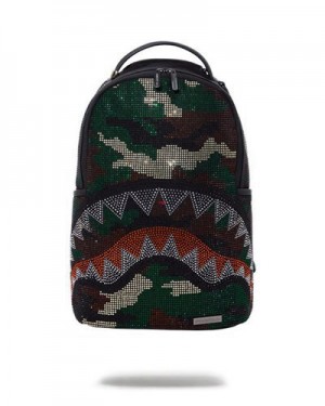 Camo Sprayground Trinity (Dlxv) Backpacks | 35864-GHAD