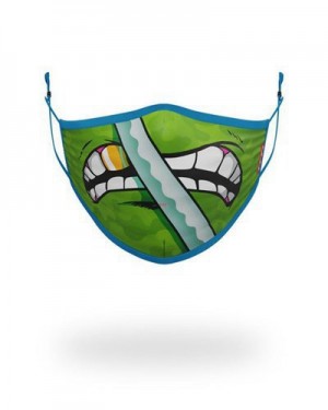 Green Sprayground Adult Tmnt: Leonardo Shark Form Fitting-covering Face Masks | 96812-HFMG