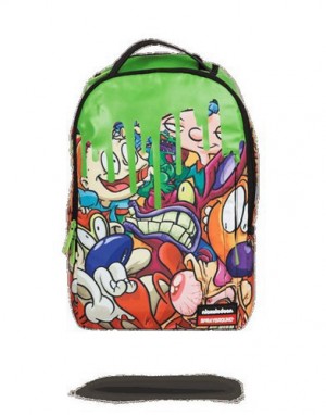 Green Sprayground Nickelodeon 90's Slime Backpacks | 37915-UNEY