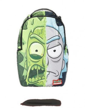 Green Sprayground Rick & Morty Toxic Rick Backpacks | 04132-TSGV