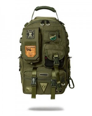 Green Sprayground Special Ops Full Throttle Backpacks | 30624-RVYJ