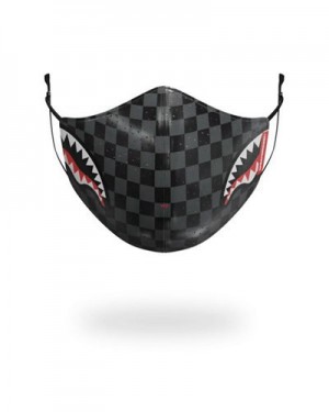 Grey Sprayground Sharks In Paris Vegan Leather Face Masks | 31926-UWYJ