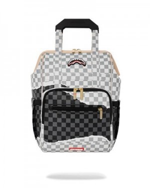 Grey Sprayground Unstoppable Endeavors Biz Top Opener Backpacks | 65721-VNFX