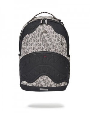 Grey / Black Sprayground Sg All Day (Dlxv) Backpacks | 20493-FMAL