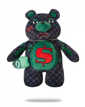 Lavender Sprayground Dinero Moneybear Teddybear Backpacks | 12843-YGXR