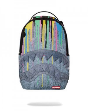 Lavender Sprayground Drippy Stone (Dlxv) Backpacks | 07695-FOZA