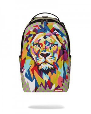 Multicolor Sprayground A.I.8 African Intelligence The Leader Within (Dlxv) Backpacks | 34589-WTJB