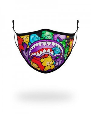 Multicolor Sprayground Adult Gummy Lips Form Fitting Face Masks | 54692-JAXQ