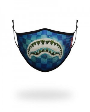 Multicolor Sprayground Adult Shark Island Form Fitting Face Masks | 61029-DLYW