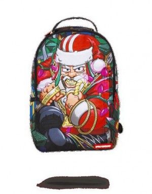 Multicolor Sprayground Bad Santa Backpacks | 60297-SECA