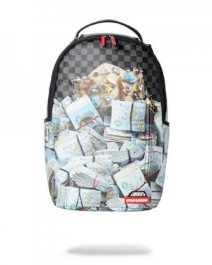 Multicolor Sprayground Bank Stacks Of Zamunda Coming 2 America Backpacks | 48615-AYOB