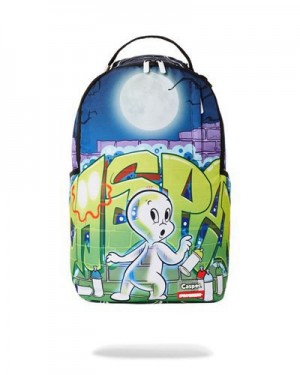 Multicolor Sprayground Casper Graff Nights Backpacks | 68730-SJAD