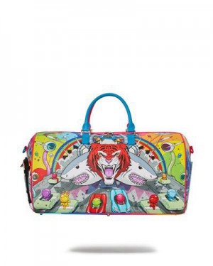 Multicolor Sprayground Chaotic Universe Duffle Bags | 03794-SVDE