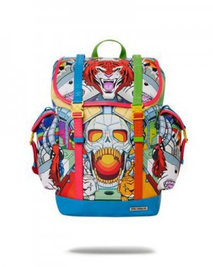 Multicolor Sprayground Chaotic Universe Monte Carlo Backpacks | 83640-UJSO