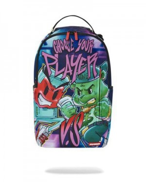 Multicolor Sprayground Choose Your Player Backpacks | 30126-SRZC