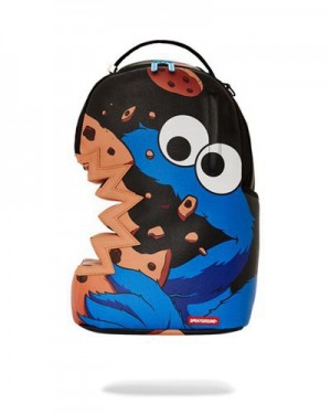 Multicolor Sprayground Cookie Monster Cookie Sharkbite (Dlxv) Backpacks | 31084-SIPE