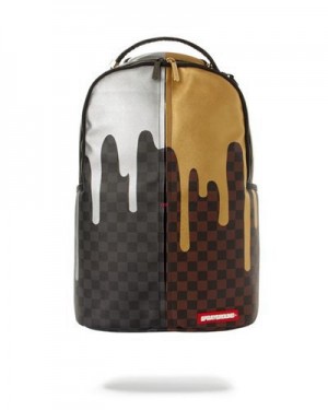 Multicolor Sprayground Double Drip Dlxv Backpacks | 47531-FYJZ