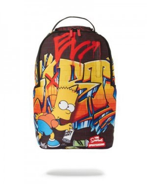 Multicolor Sprayground El Barto Backpacks | 85604-QETA