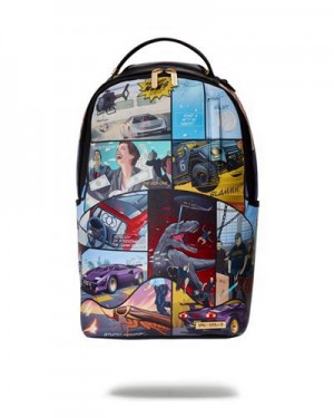 Multicolor Sprayground Everyday's A Movie (Dlxv) Backpacks | 29618-DOEC