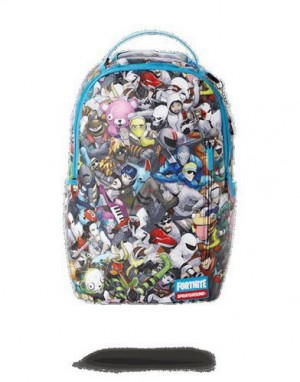 Multicolor Sprayground Fortnite 100 Dlx Backpacks | 41380-QZLI