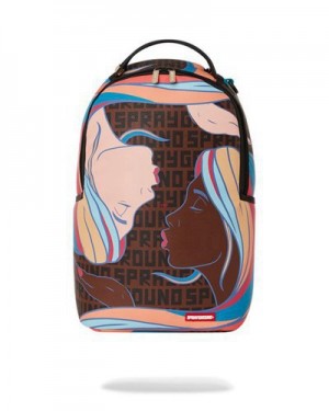 Multicolor Sprayground Garden Of Eden (Dlxv) Backpacks | 01972-FGDZ