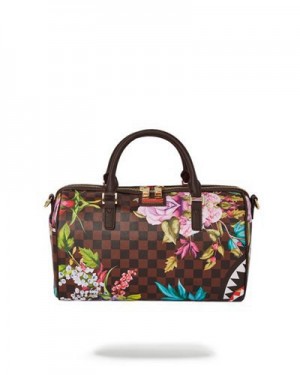 Multicolor Sprayground Garden Of Sharks Mini Duffle Bags | 80274-TDEP