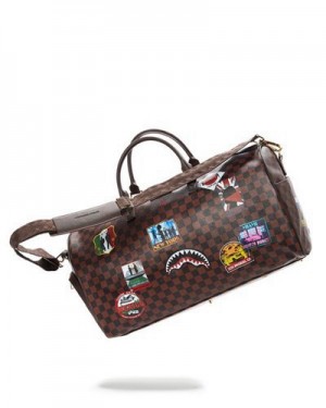 Multicolor Sprayground Global Mogul Emperor Duffle Bags | 51906-MXTI