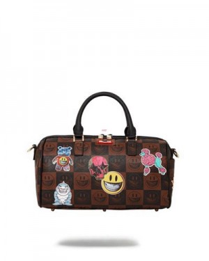 Multicolor Sprayground Global Mogul Popaganda Ron English Edition Mini Duffle Bags | 38015-LYDA