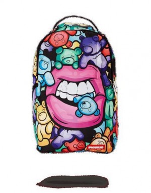 Multicolor Sprayground Gummy Lips Backpacks | 79463-VJSY