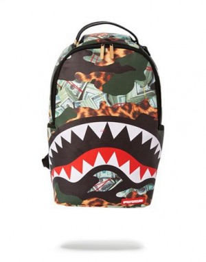 Multicolor Sprayground Hero Shark Backpacks | 32405-BOVN