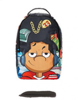 Multicolor Sprayground Hey Arnold Gerald In The Zone Backpacks | 07386-ZRIH